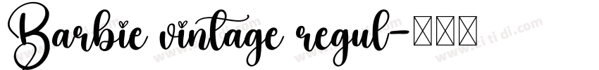 Barbie vintage regul字体转换